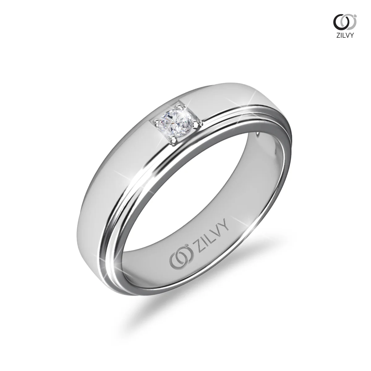 Men's Diamond Ring BR001 - perspective view