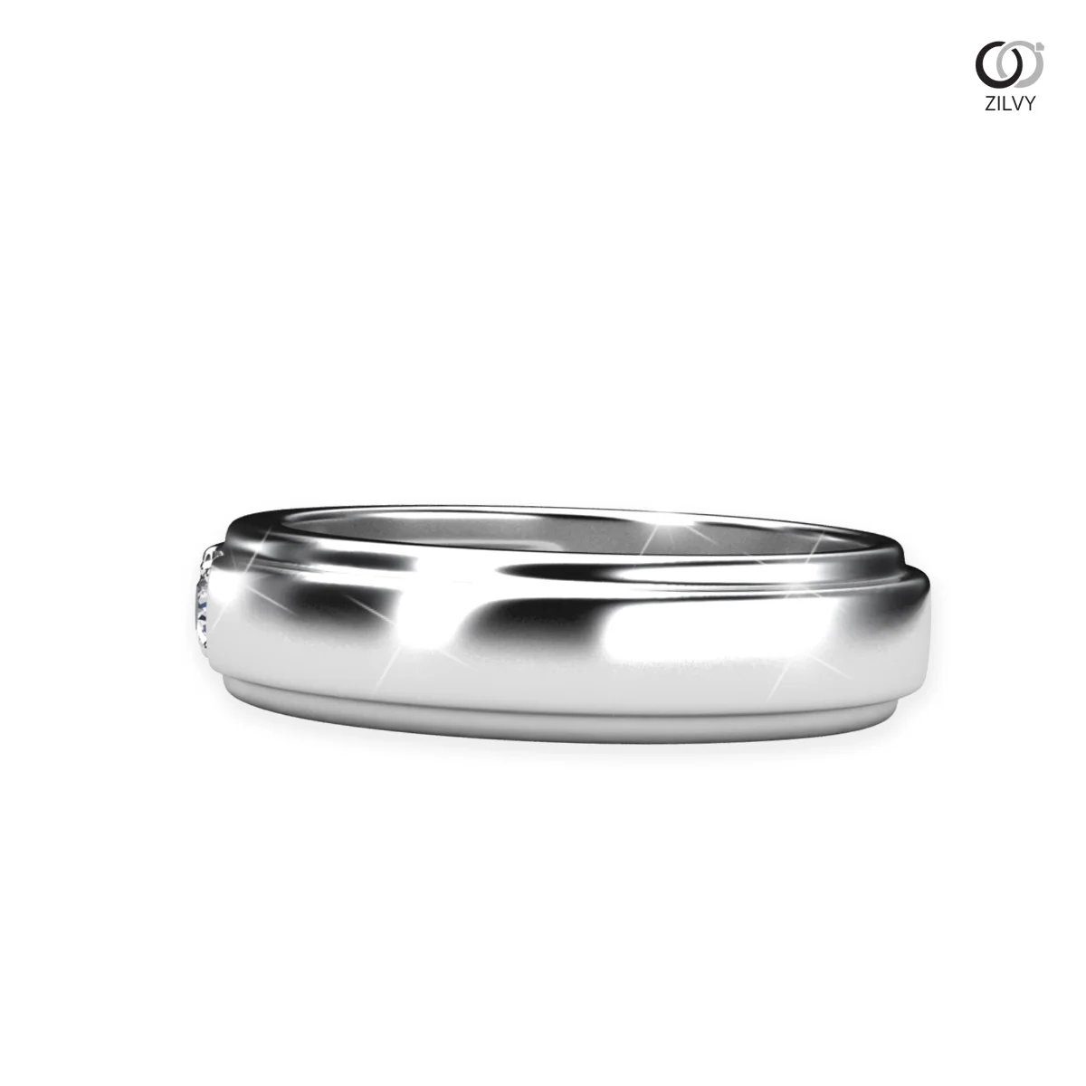 Men's Diamond Ring BR001 - side view