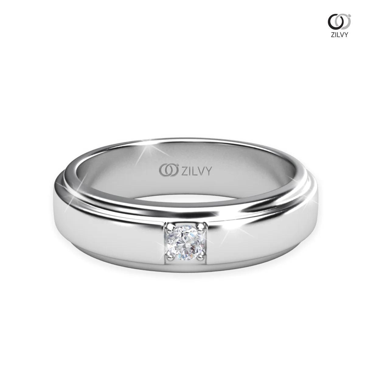 Men's Diamond Ring BR001 - top view