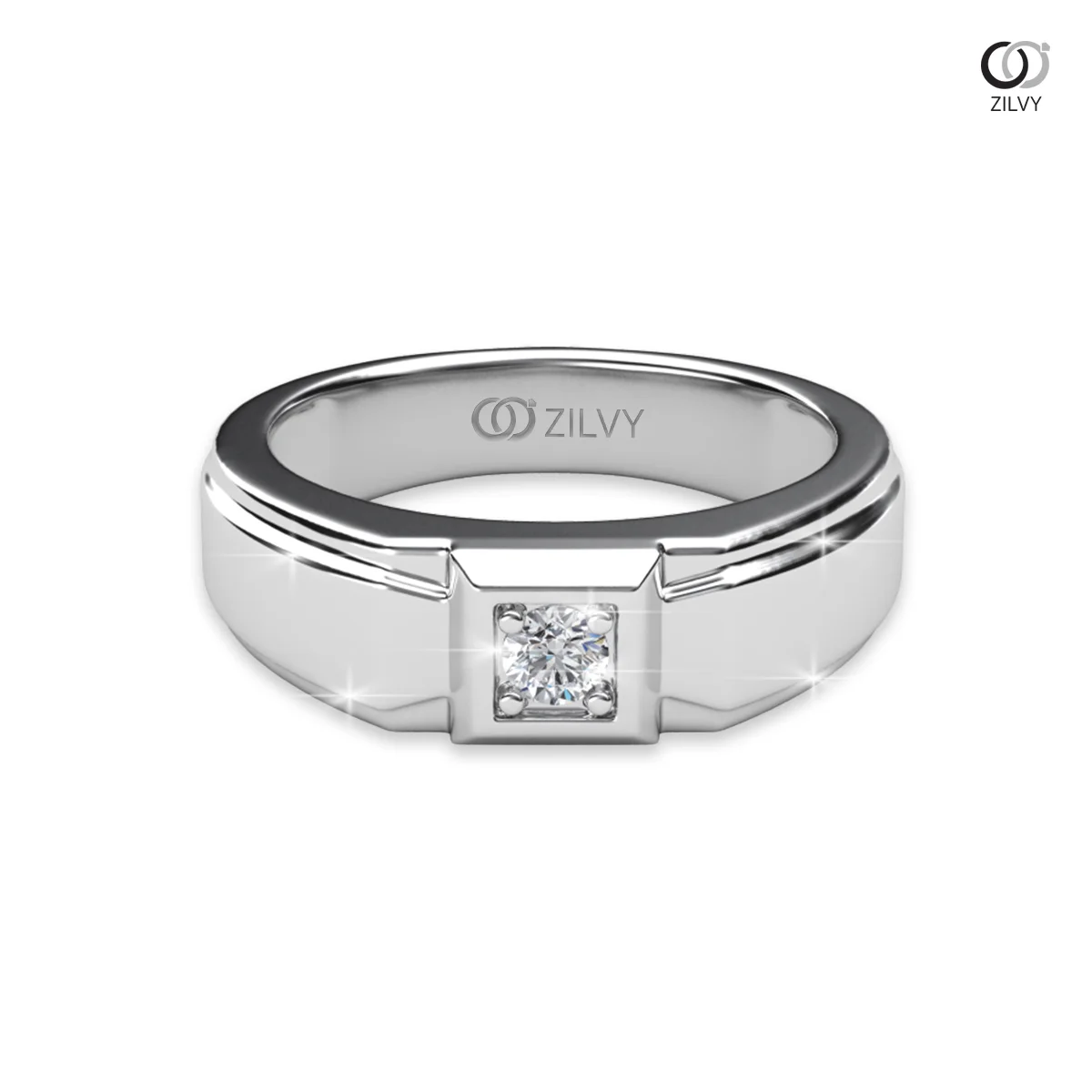 Men's Diamond Ring BR066 - top view