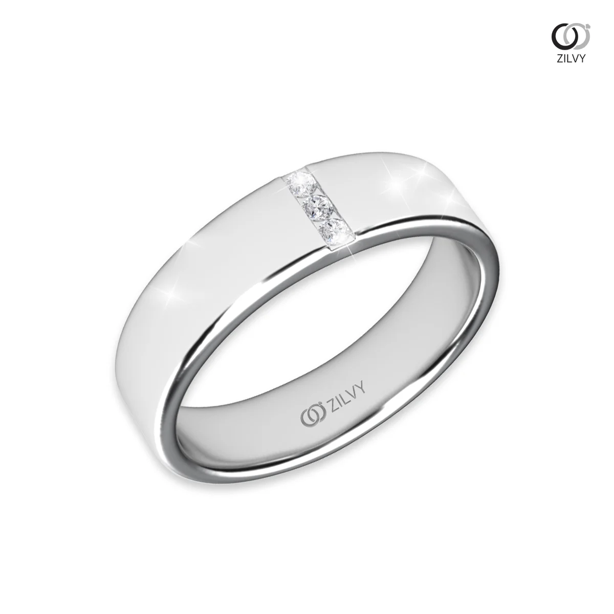 แหวนเพชรผู้ชาย รุ่น BR071 - มุมเปอร์สเปกทีฟ