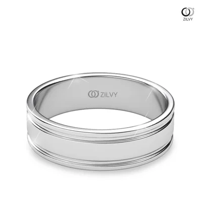 แหวนเพชรผู้ชาย รุ่น BR081 - มุมบน