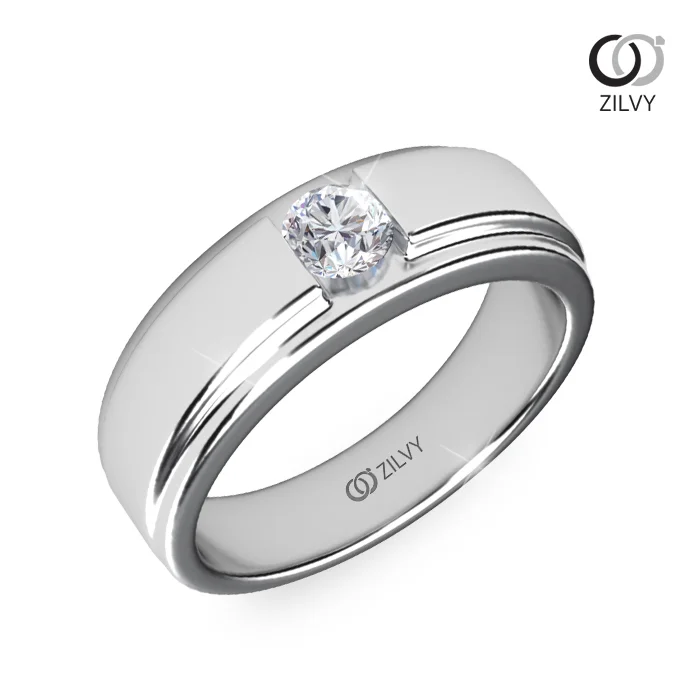 แหวนเพชรผู้ชาย Prescott Solitaire