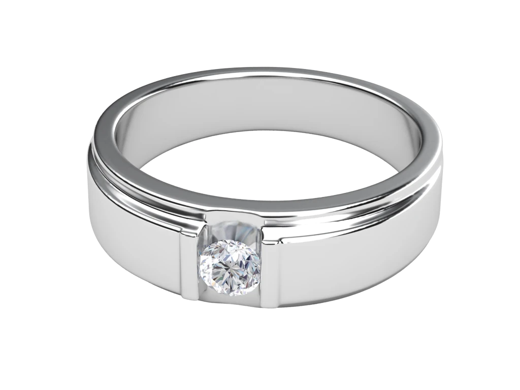 แหวนเพชรผู้ชาย Saxon Band