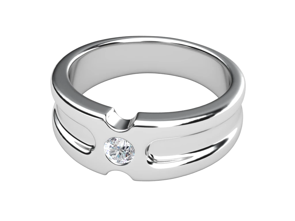 แหวนเพชรผู้ชาย Silas Band