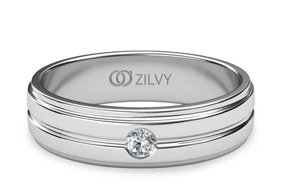 แหวนเพชรผู้ชาย รุ่น BR108 - มุมบน