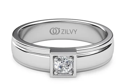 แหวนเพชรผู้ชาย รุ่น BR113 - มุมบน