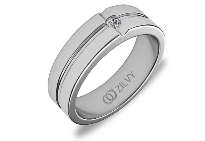 แหวนเพชรผู้ชาย Zane Bezel