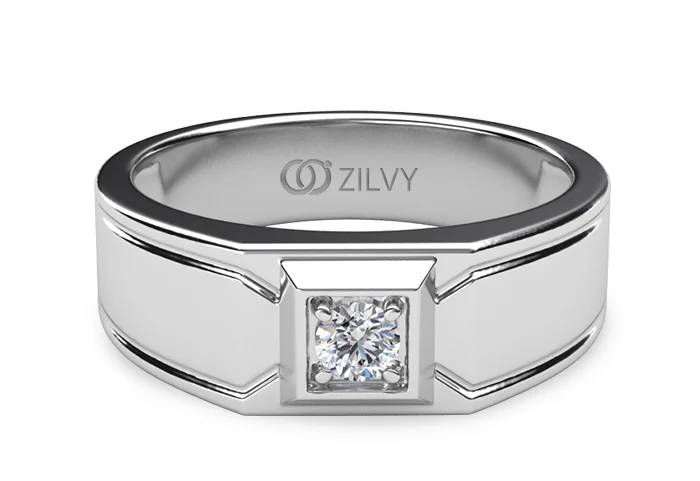 Men's Diamond Ring BR126 - top view