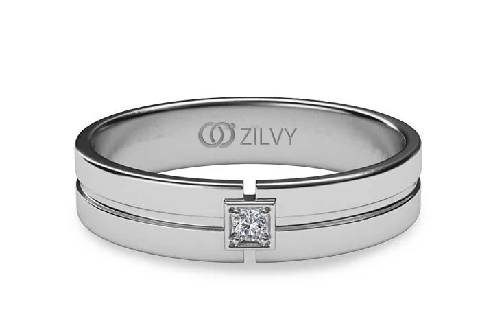 Men's Diamond Ring BR144 - top view
