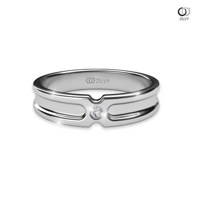 แหวนเพชรผู้ชาย รุ่น BR147 - มุมบน