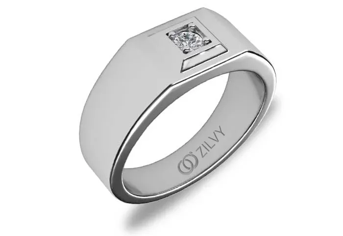 แหวนเพชรผู้ชาย Finch Signet