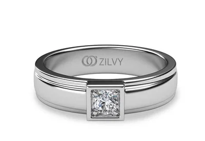 แหวนเพชรผู้ชาย รุ่น BR158 - มุมบน