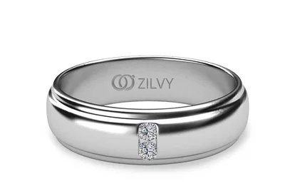 แหวนเพชรผู้ชาย รุ่น BR162 - มุมบน