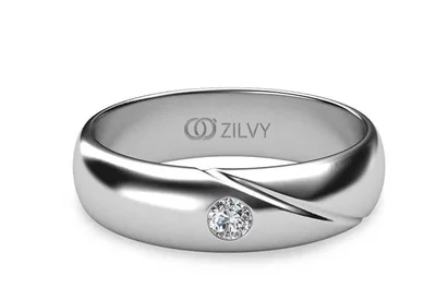 แหวนเพชรผู้ชาย รุ่น BR163 - มุมบน