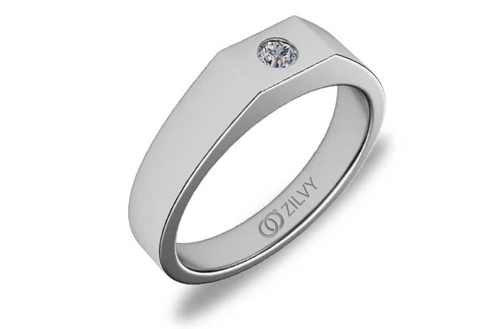 แหวนเพชรผู้ชาย Luca Signet