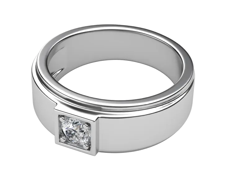 แหวนเพชรผู้ชาย Sterling Band
