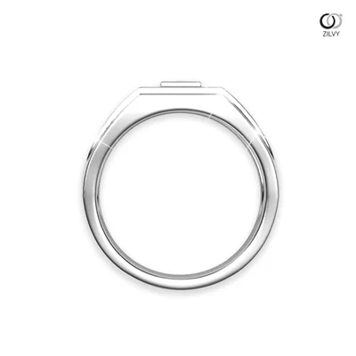 แหวนเพชรผู้ชาย รุ่น BR186 - มุมหน้า