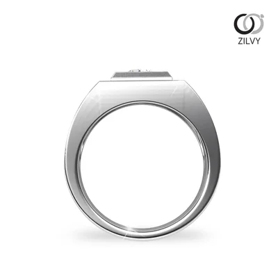 แหวนเพชรผู้ชาย รุ่น BR189 - มุมหน้า