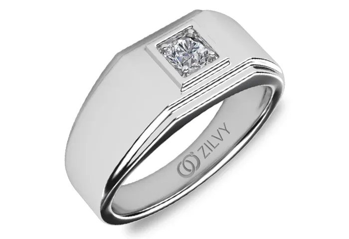 แหวนเพชรผู้ชาย Cade Signet