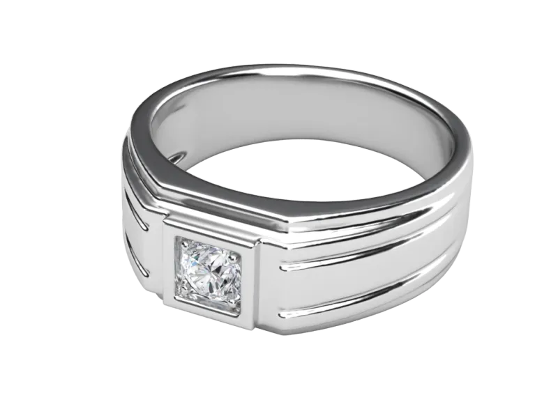 แหวนเพชรผู้ชาย Drake Signet