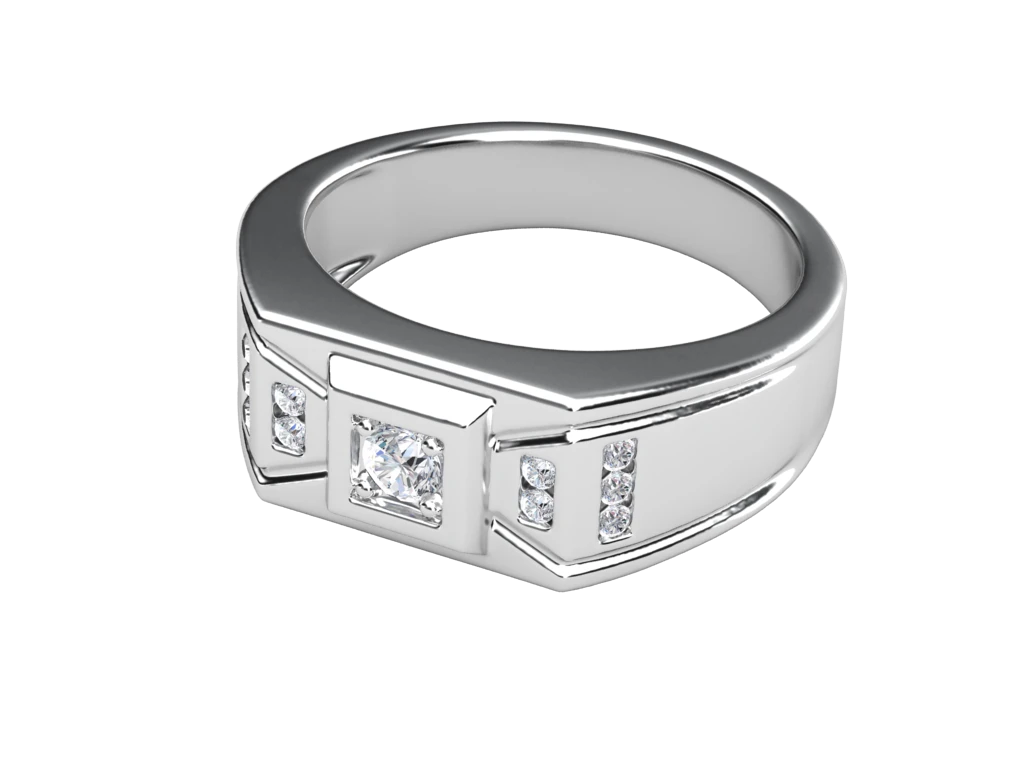 แหวนเพชรผู้ชาย Ellis Signet