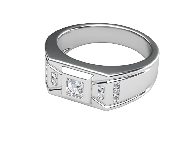 แหวนเพชรผู้ชาย Ellis Signet