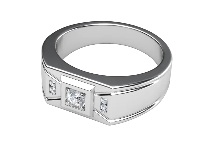 แหวนเพชรผู้ชาย Zane Signet