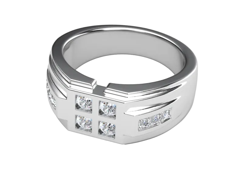 แหวนเพชรผู้ชาย Garrison Signet