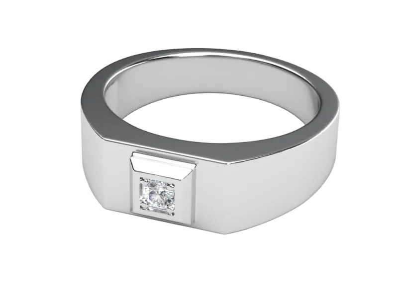 แหวนเพชรผู้ชาย Bennett Signet