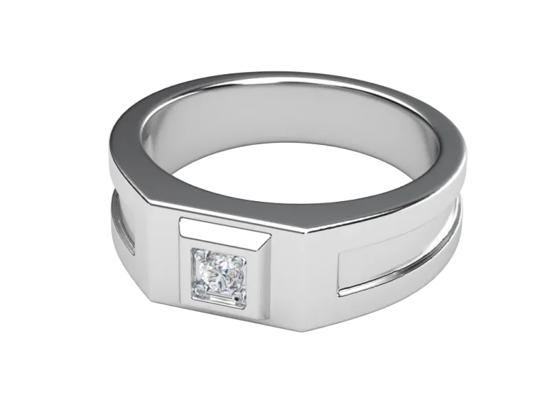 แหวนเพชรผู้ชาย Griffin Signet