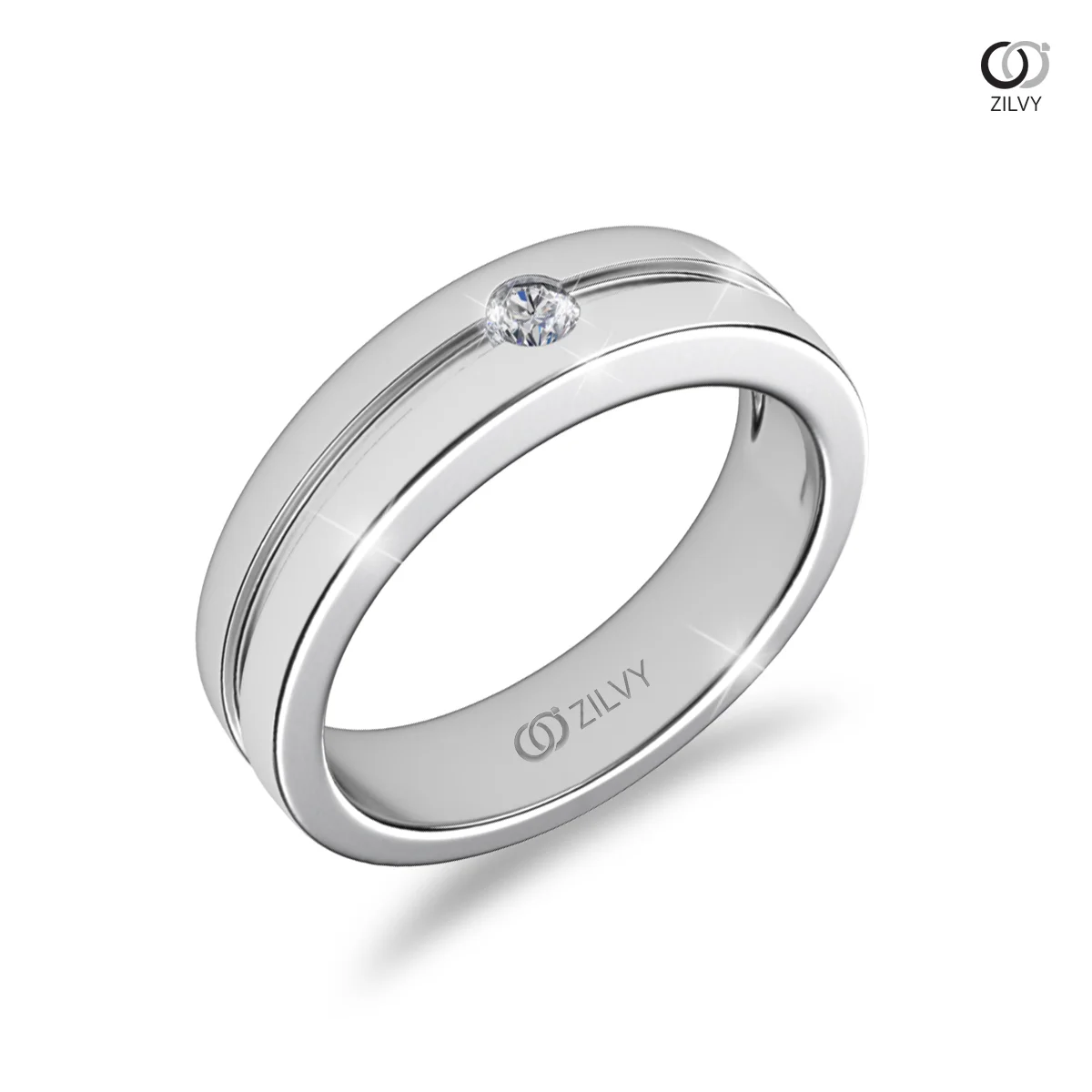 Men's Diamond Ring BR280 - perspective view