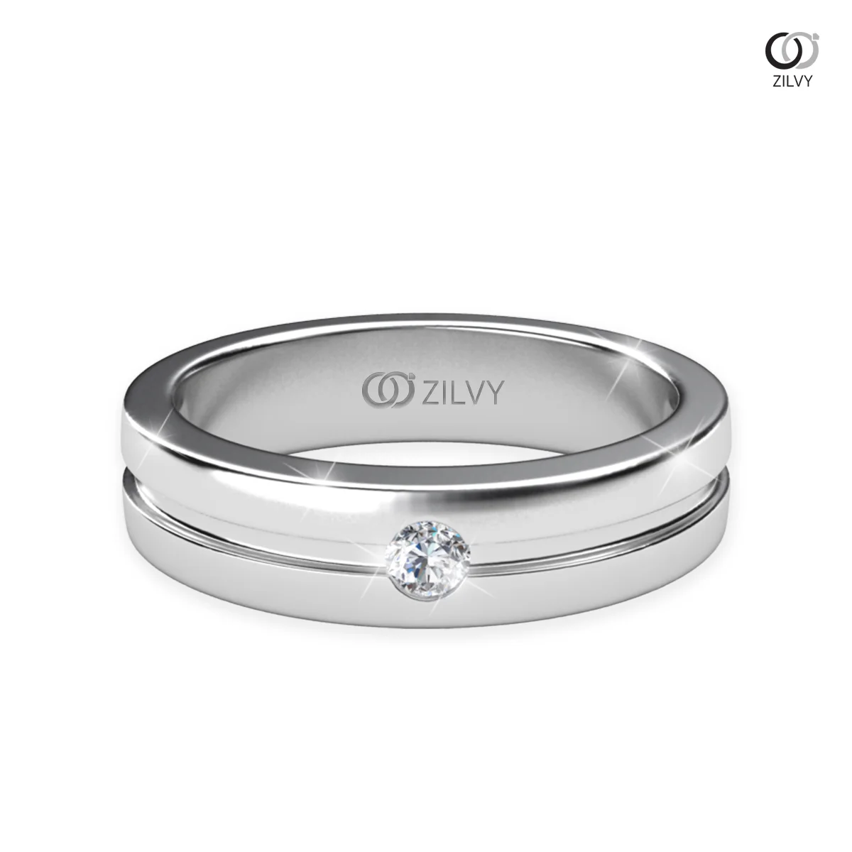 Men's Diamond Ring BR280 - top view