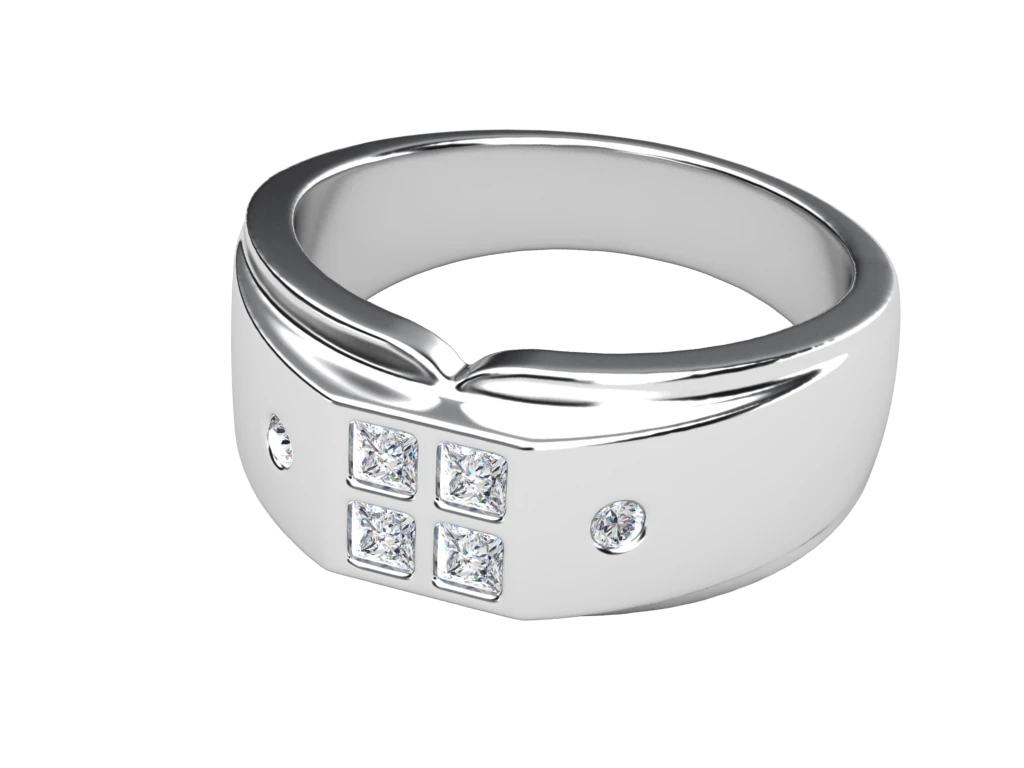 แหวนเพชรผู้ชาย Hugo Signet