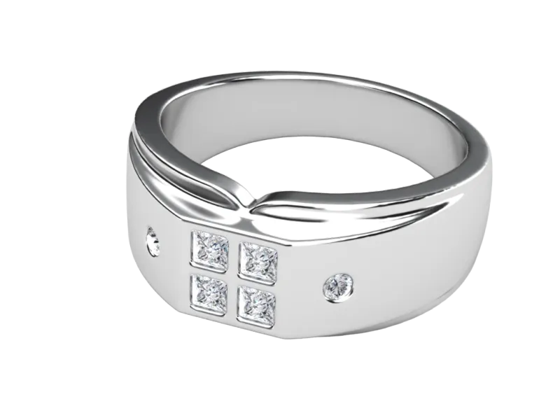 แหวนเพชรผู้ชาย Hugo Signet