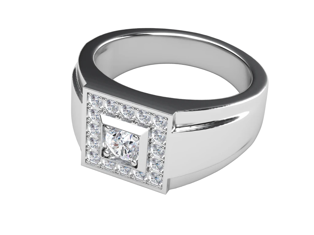 แหวนเพชรผู้ชาย Jasper Signet