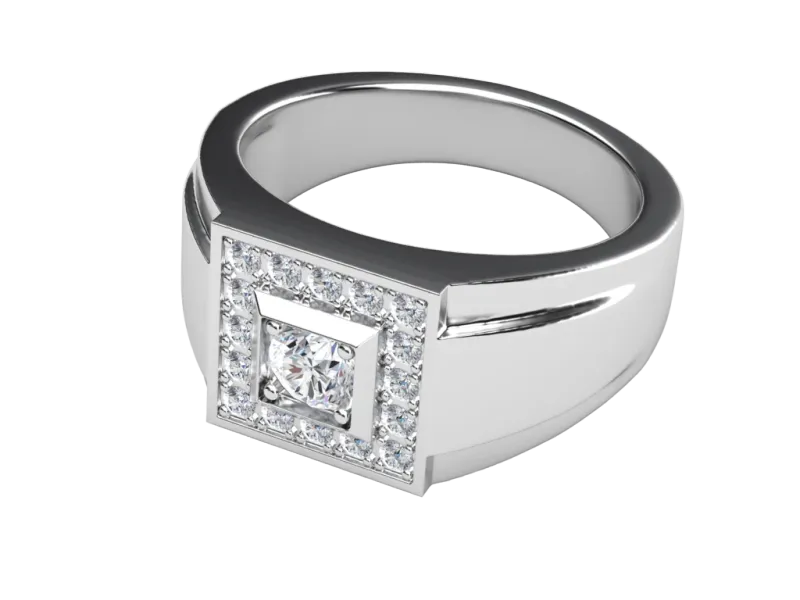 แหวนเพชรผู้ชาย Jasper Signet