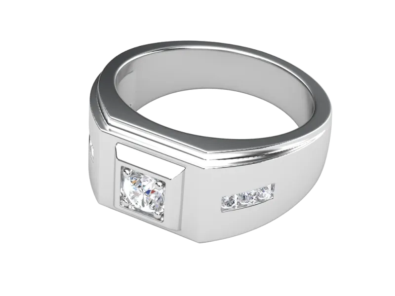 แหวนเพชรผู้ชาย Hadley Signet