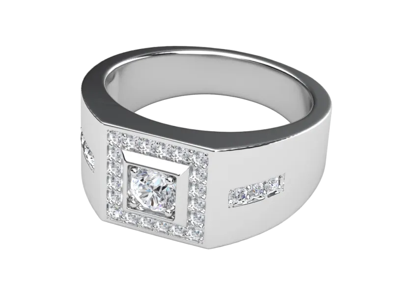 แหวนเพชรผู้ชาย Blake Signet