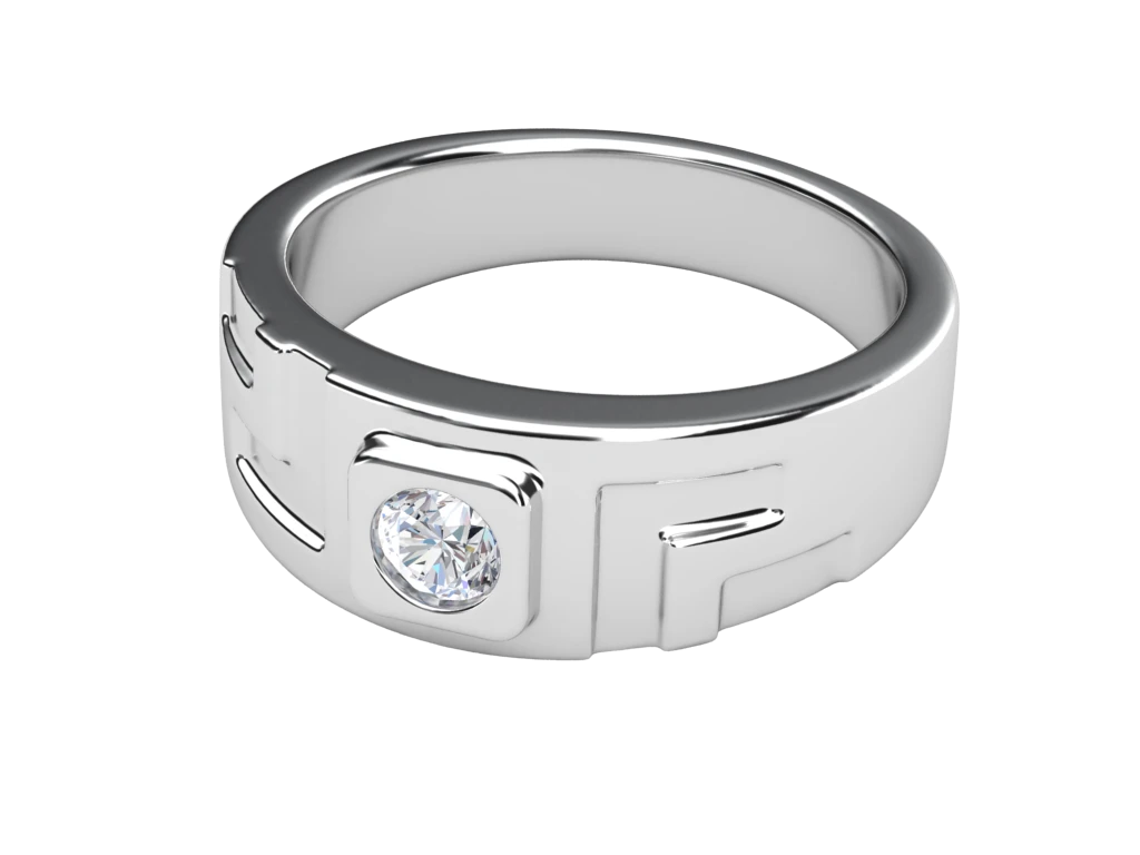 แหวนเพชรผู้ชาย Cole Signet