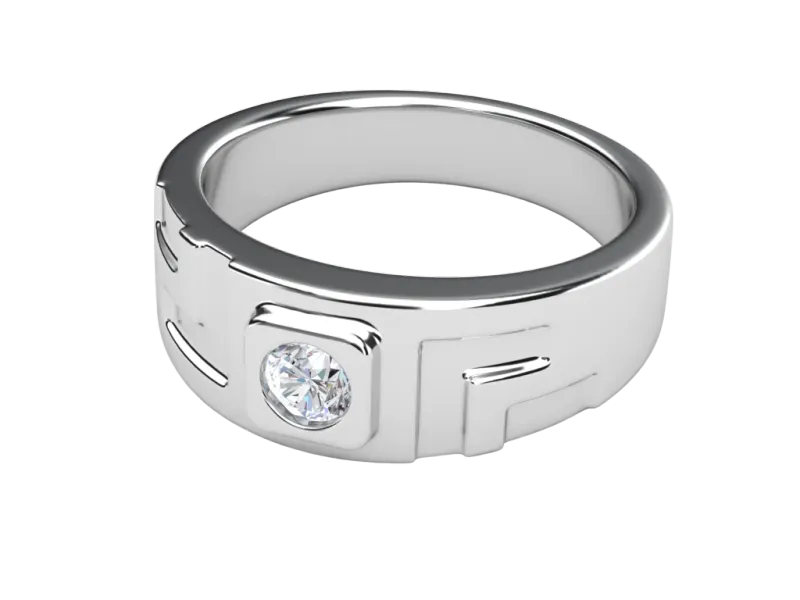 แหวนเพชรผู้ชาย Cole Signet