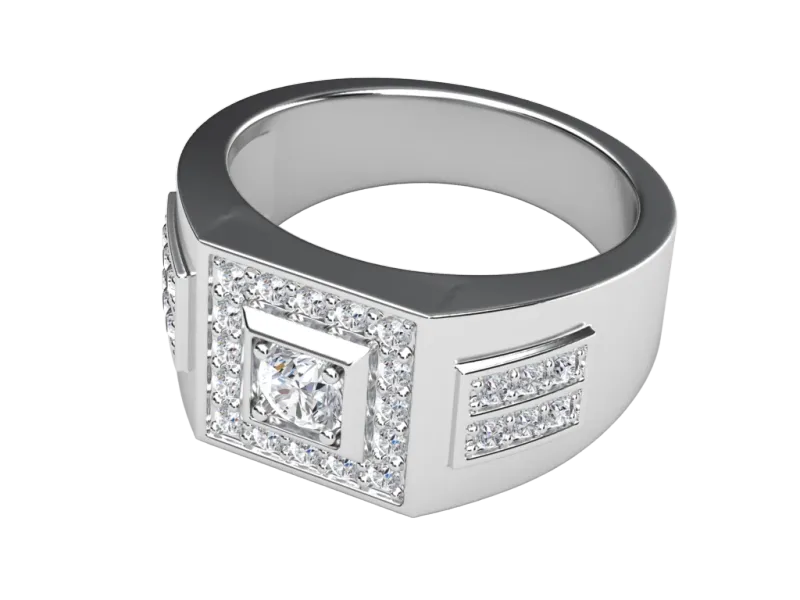 แหวนเพชรผู้ชาย Dante Signet