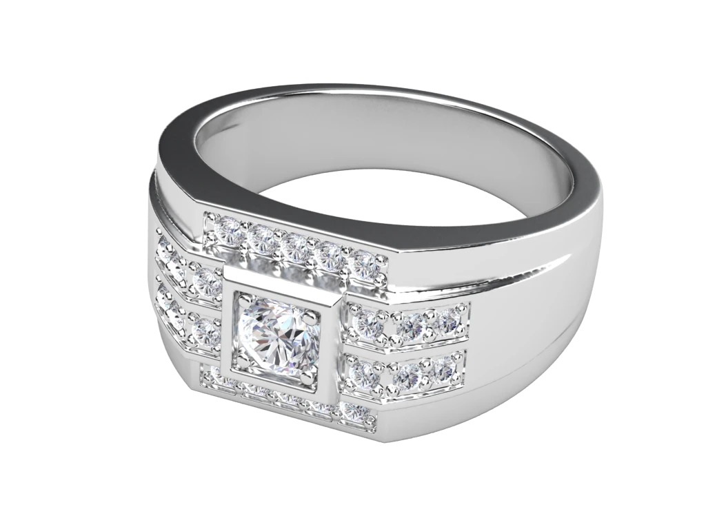 แหวนเพชรผู้ชาย Knox Signet