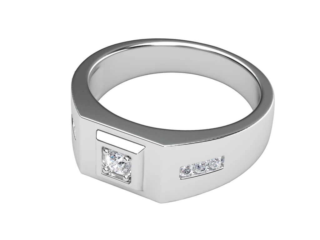 แหวนเพชรผู้ชาย Nash Signet