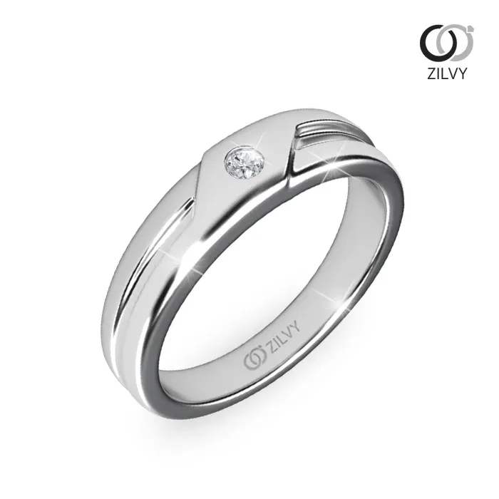 แหวนเพชรผู้ชาย Quentin Bezel