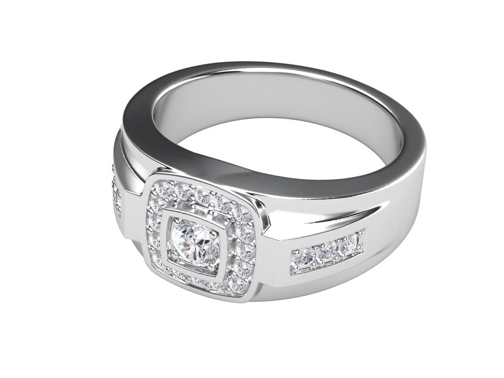 แหวนเพชรผู้ชาย Saxon Cluster