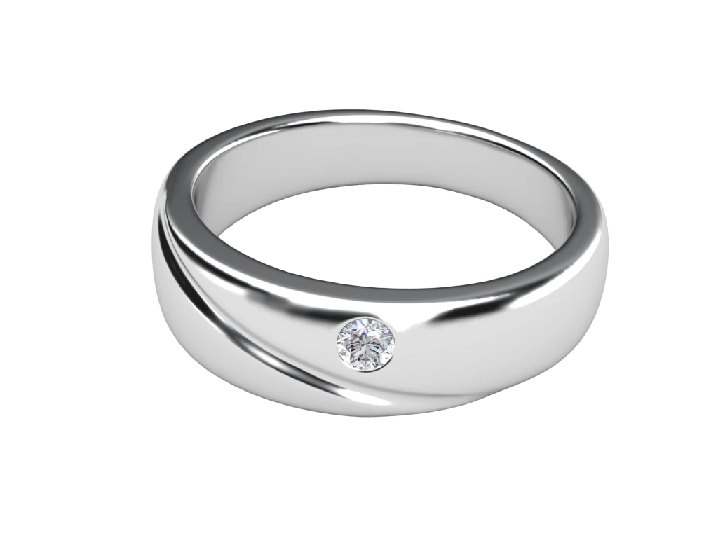 แหวนเพชรผู้ชาย Stone Line