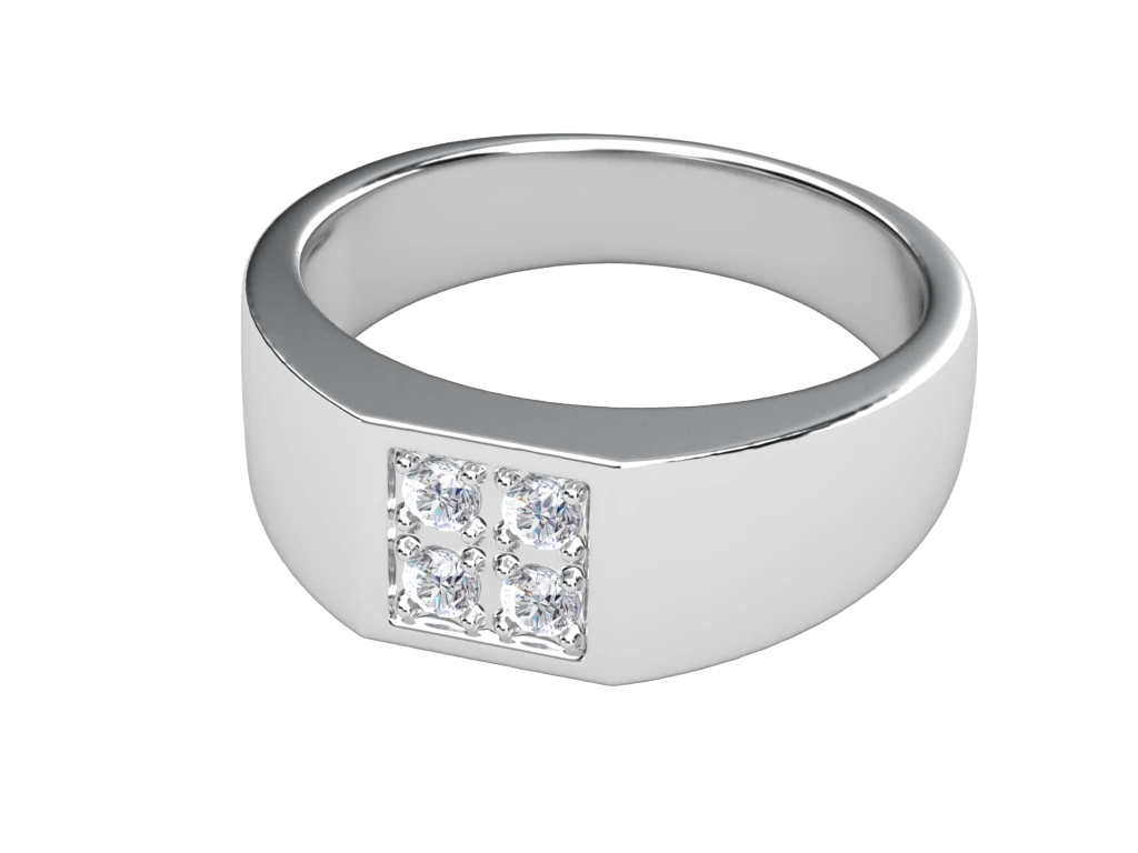 แหวนเพชรผู้ชาย Alden Signet