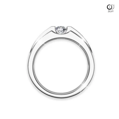 แหวนเพชรผู้ชาย รุ่น BR346 - มุมหน้า