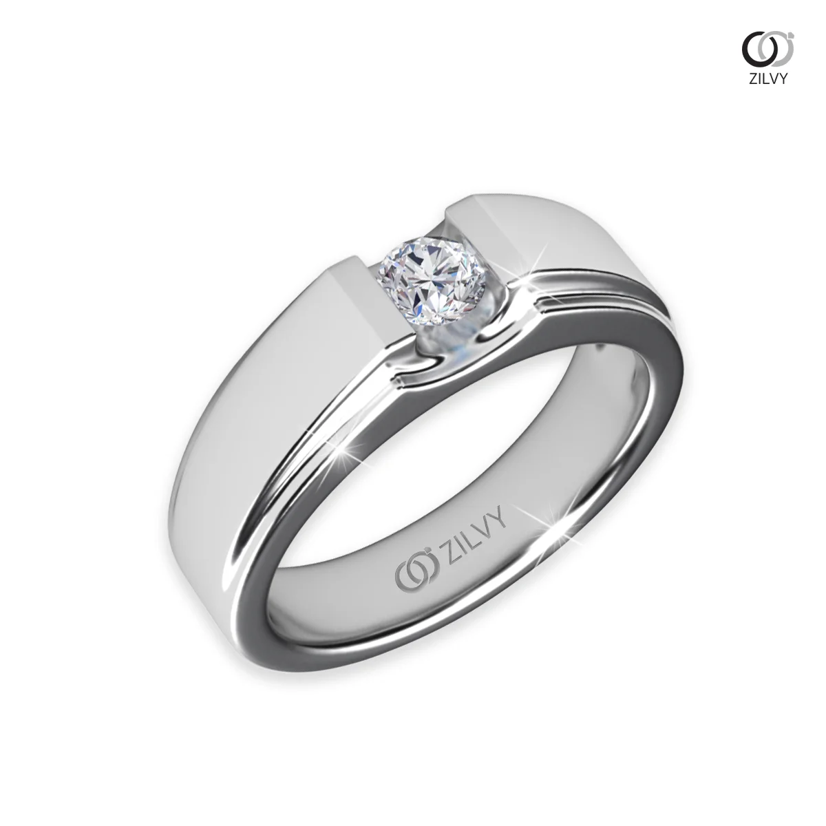 แหวนเพชรผู้ชาย Lawson Bezel